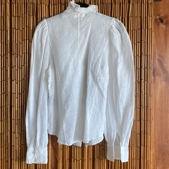 Isabel Marant White Ruffled Blouse XS - Picture 4 of 7